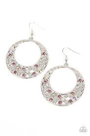 Paparazzi - Enchanted Effervescence - Pink Earrings