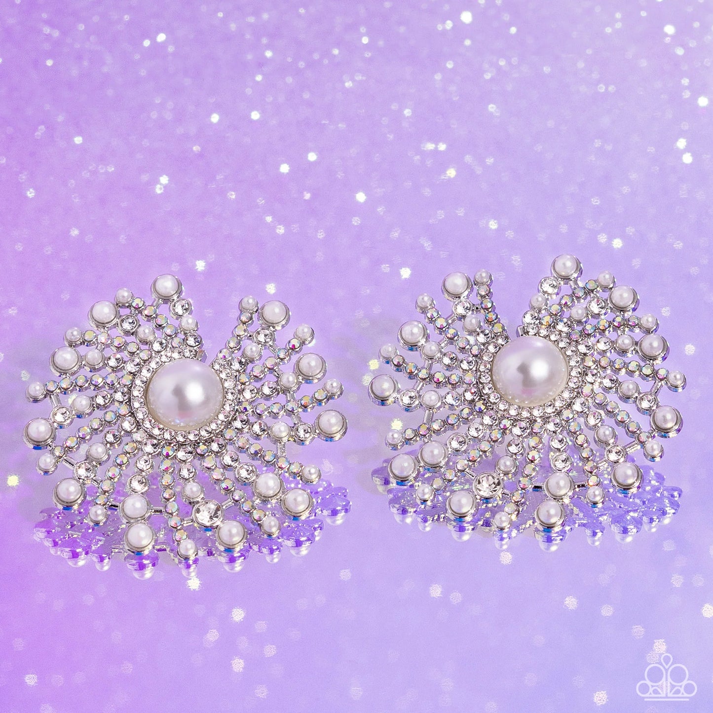 Paparazzi - Fancy Fireworks - Silver Earrings