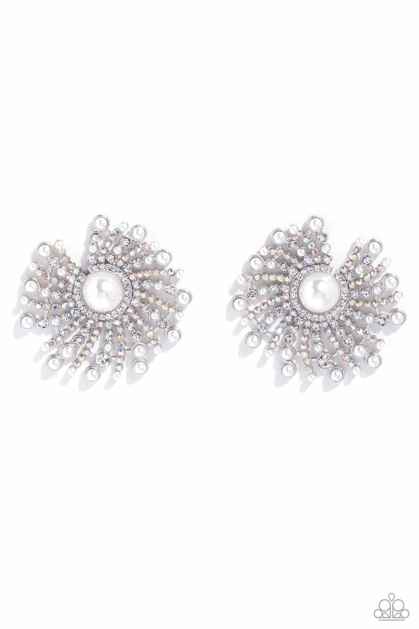 Paparazzi - Fancy Fireworks - Silver Earrings