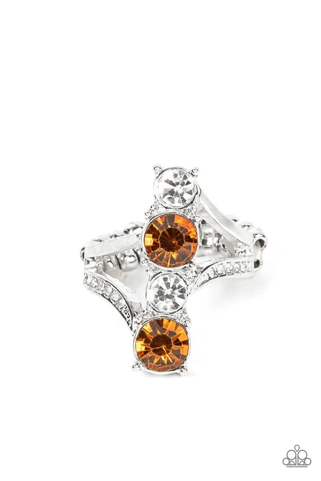 Paparazzi ~ Duplicating Dazzle - Brown Ring
