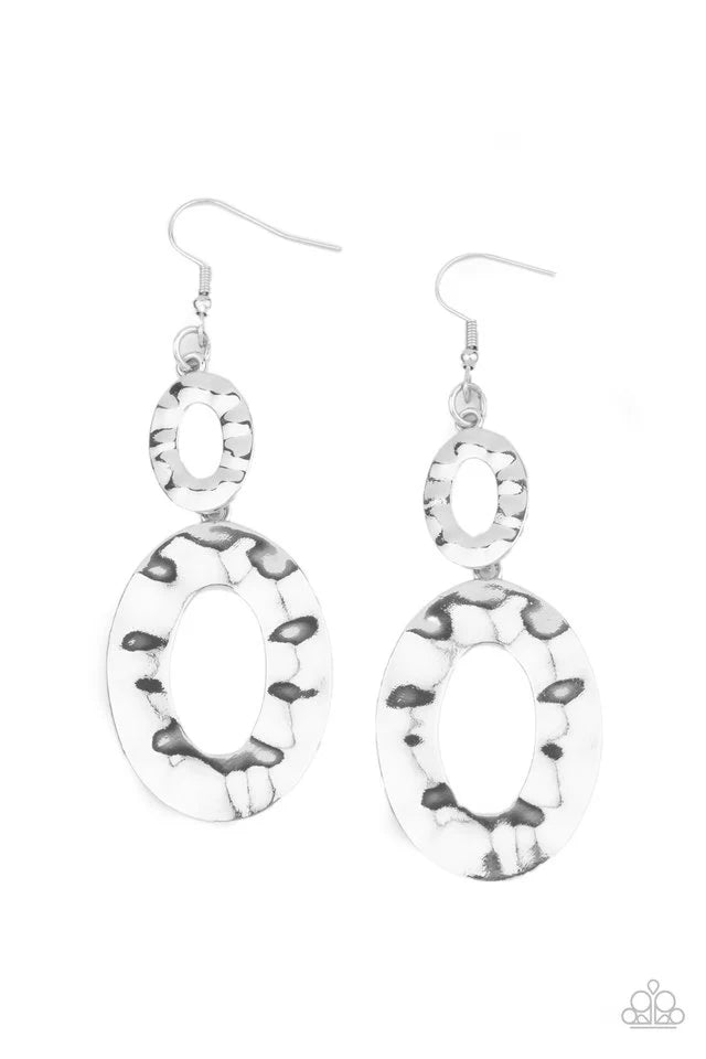 Paparazzi Bring On The Basics Silver Earrings