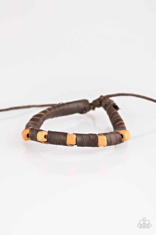 Paparazzi Backwoods Backpacker - Brown Bracelet