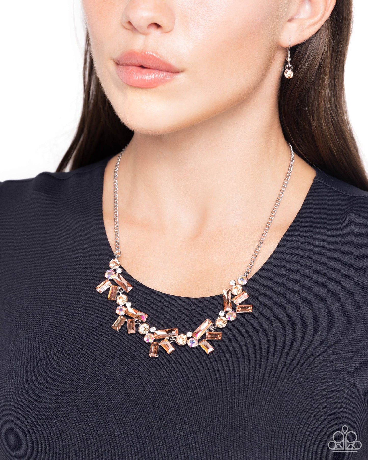 Serene Statement - Orange - Paparazzi Necklace