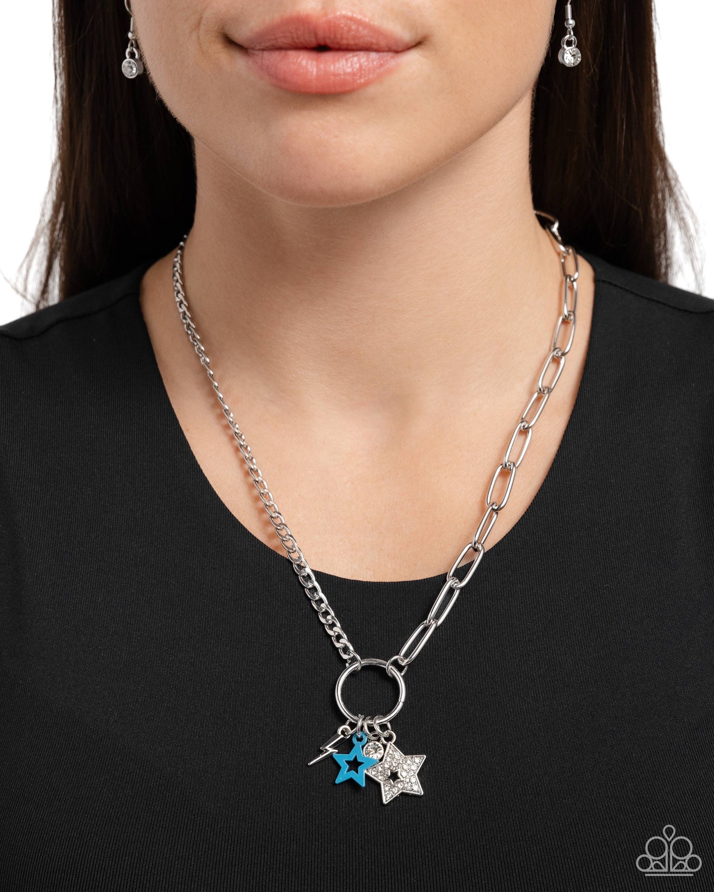 Stellar Sighting - Blue - Paparazzi Necklace