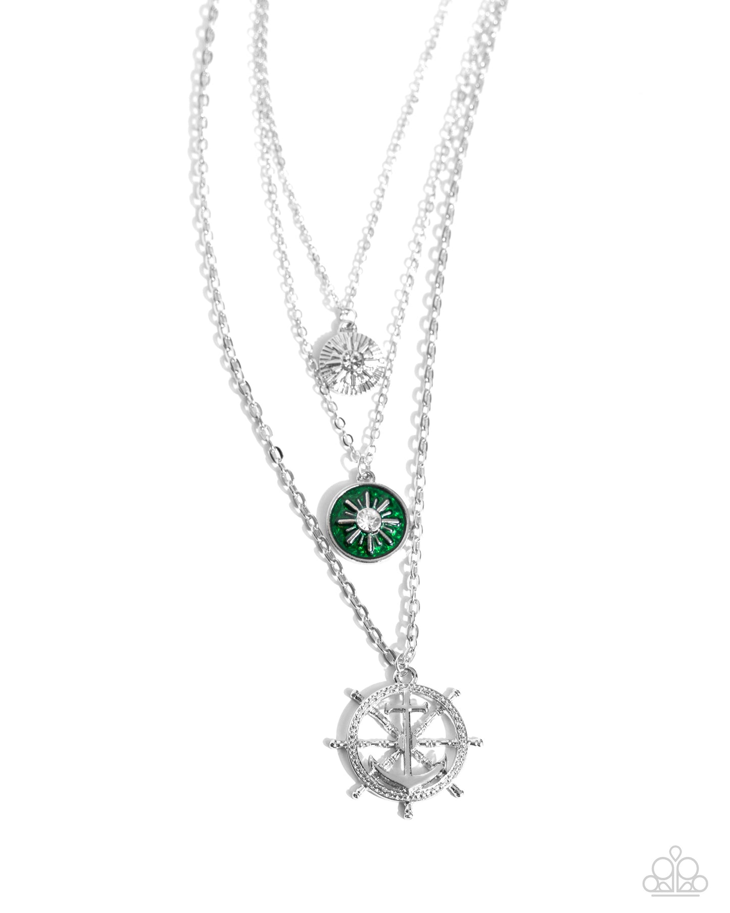Paparazzi Anchor Arrangement Green Necklace