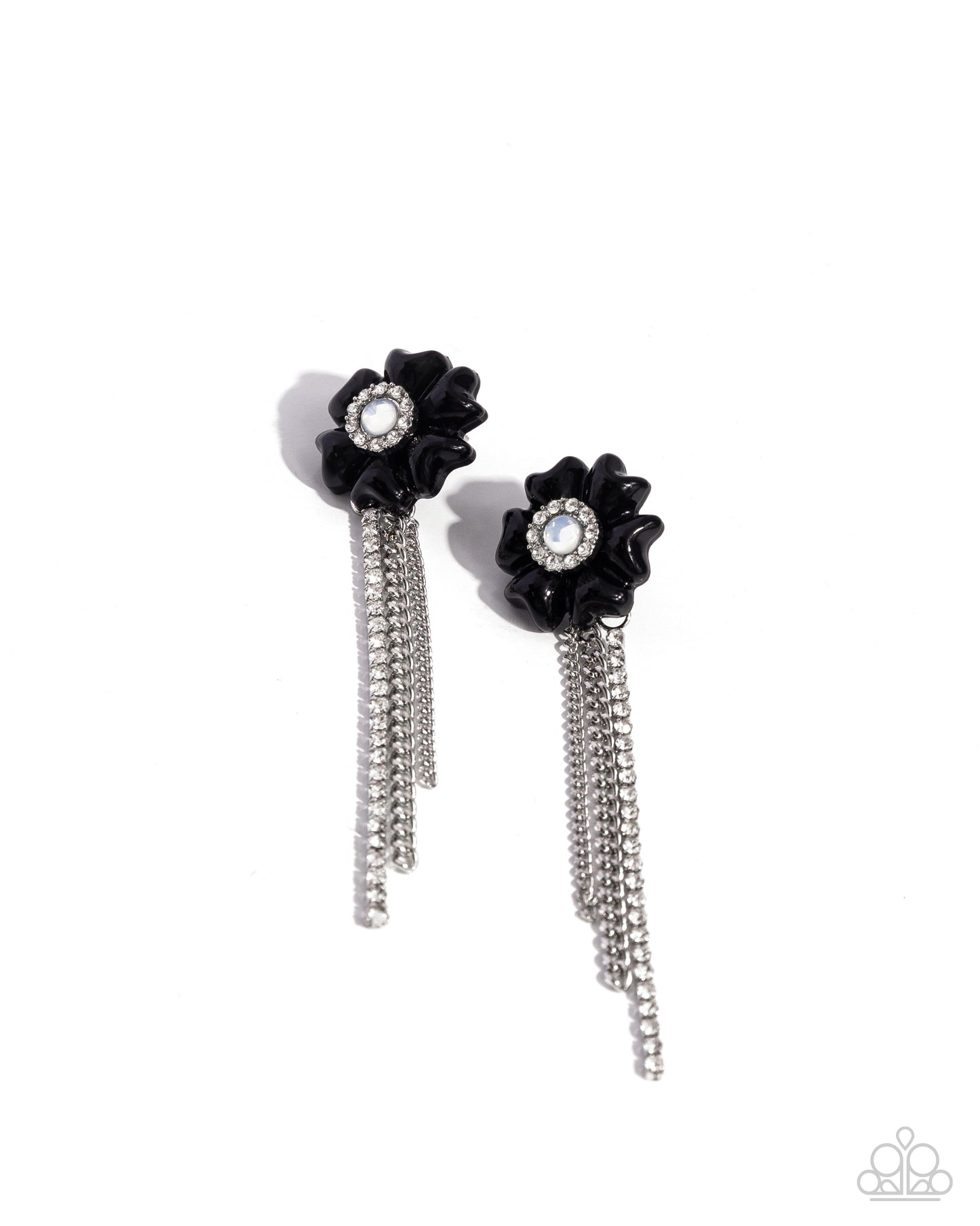 Paparazzi - Floral Fuel - Black Earrings