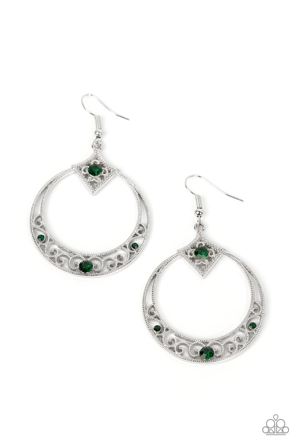 Paparazzi Royal Resort Green Earrings