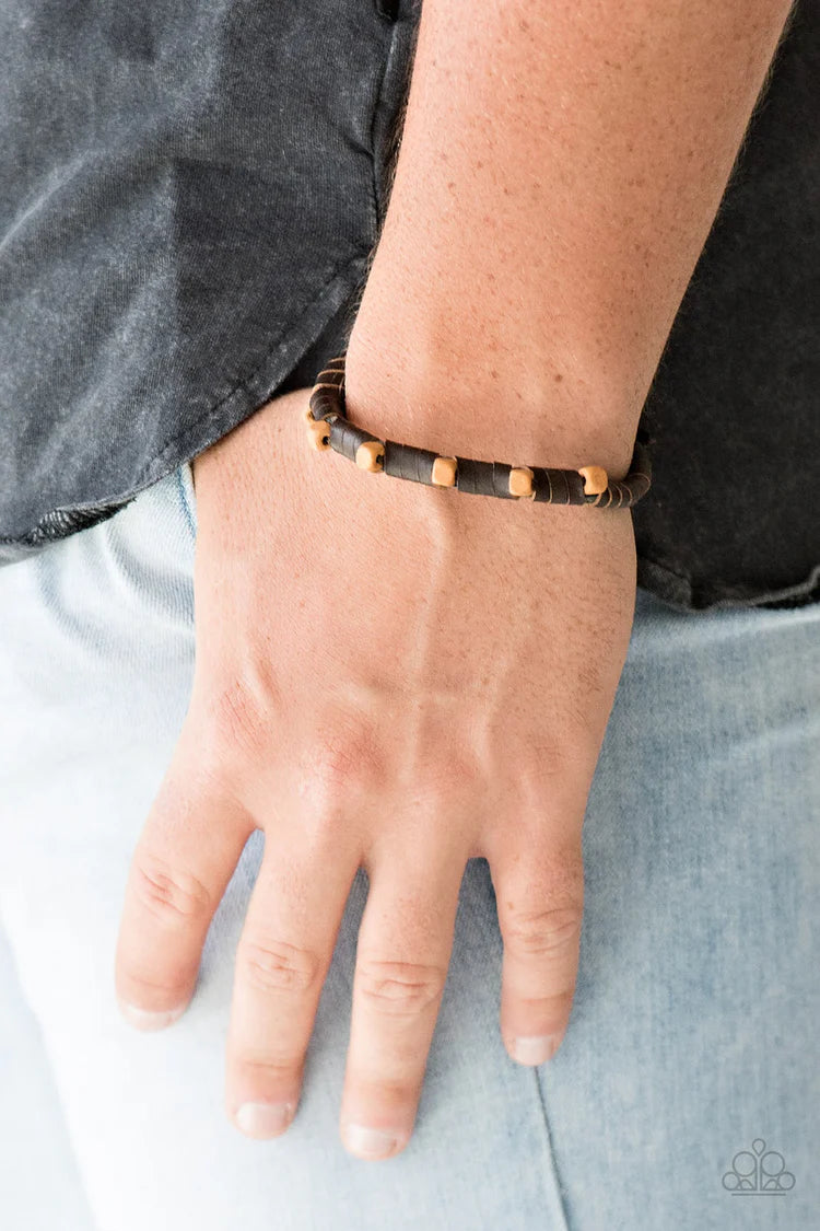 Paparazzi Backwoods Backpacker - Brown Bracelet