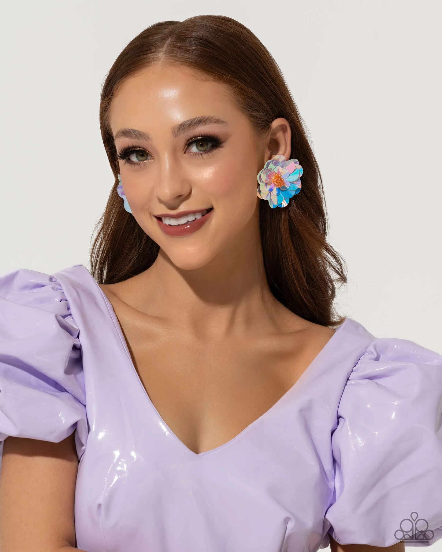 Paparazzi Earring ~ Floating Florals - Multi