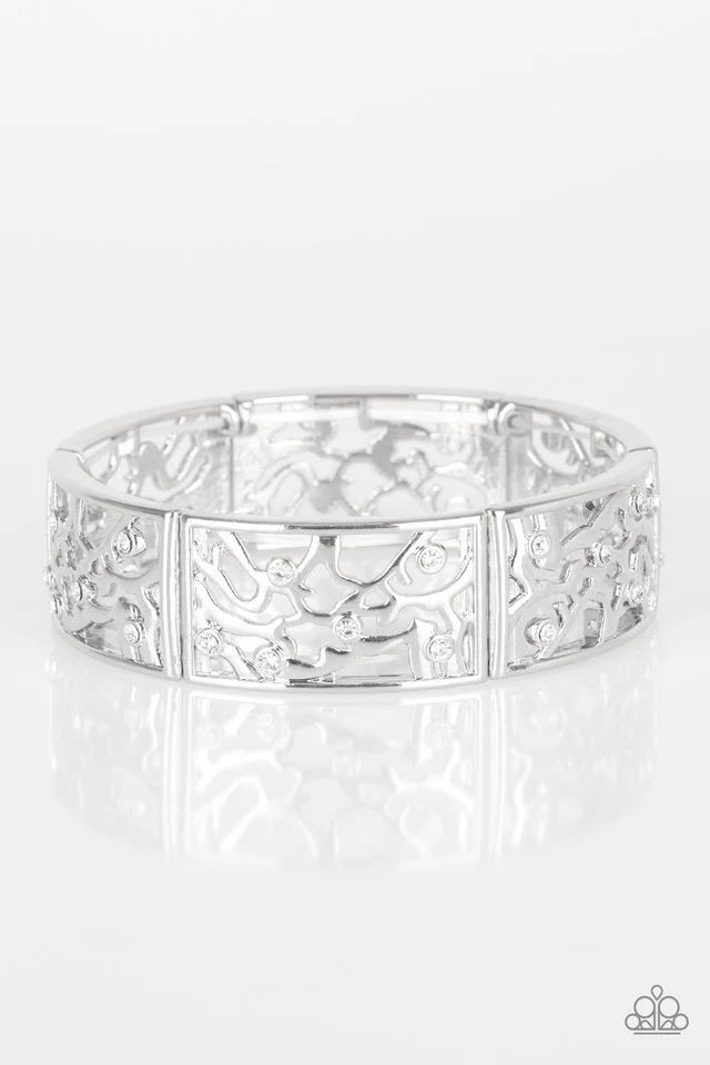 Paparazzi Yours and VINE White Bracelet