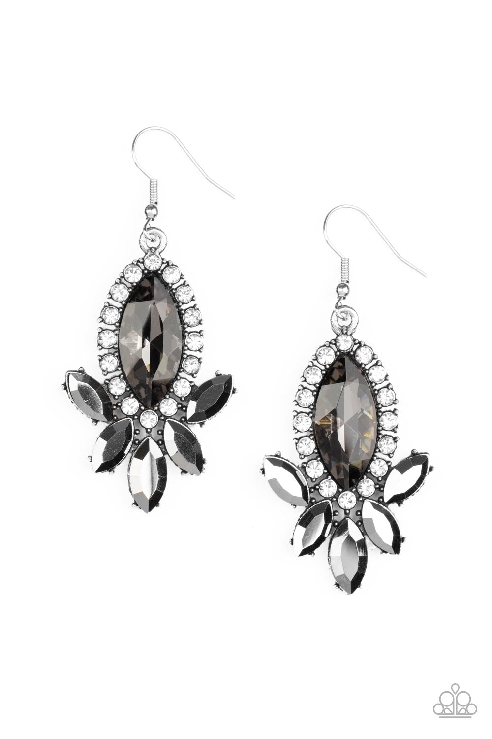 Paparazzi Serving Up Sparkle Silver Earrings