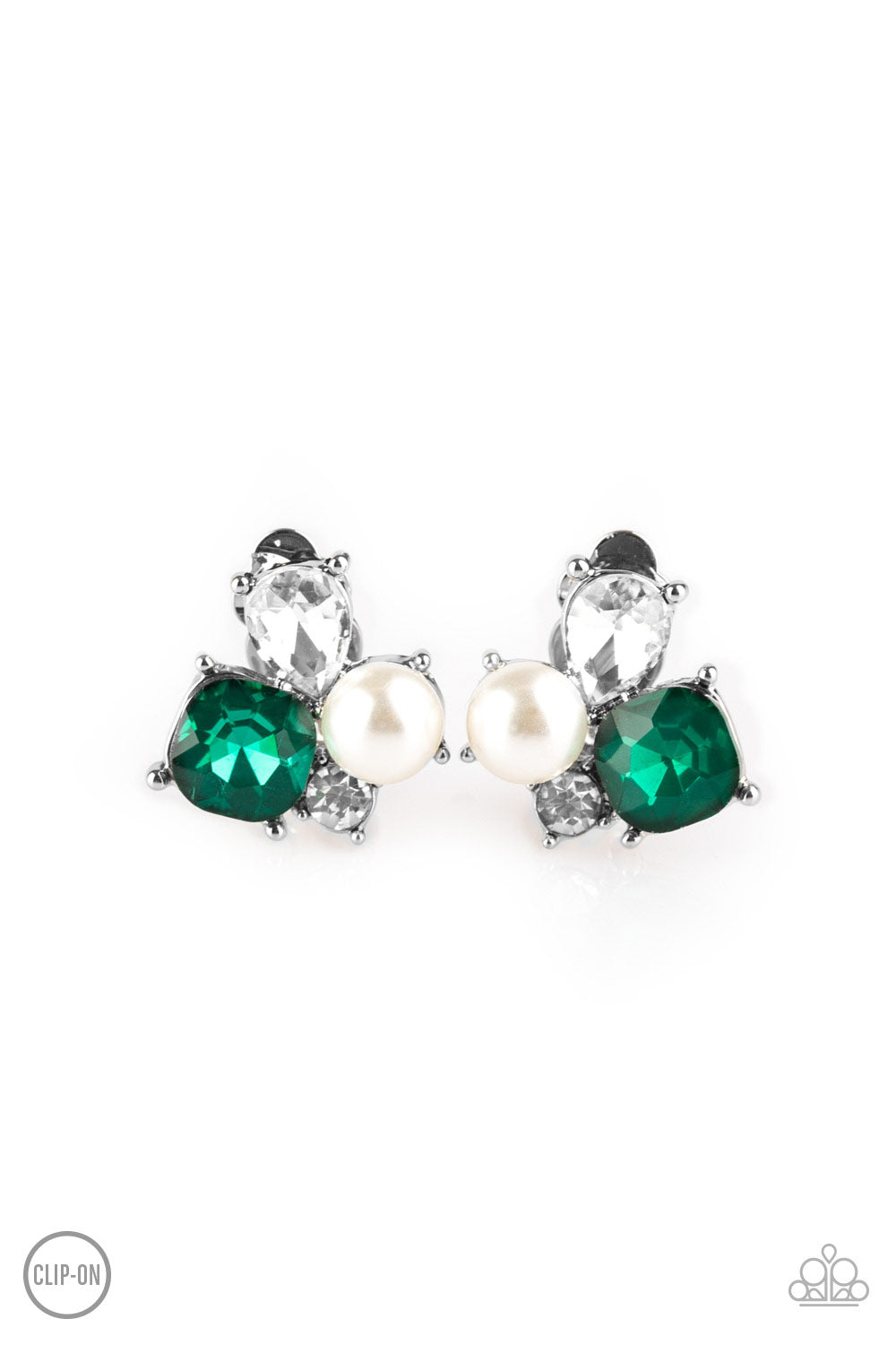 Paparazzi Highly High-Class - Green CLIP-ON Earrings