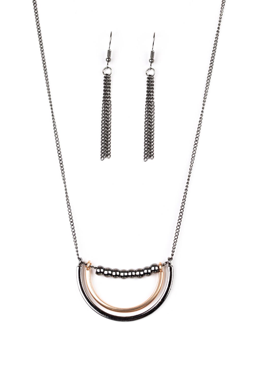 Paparazzi Artificial Arches Black Necklace