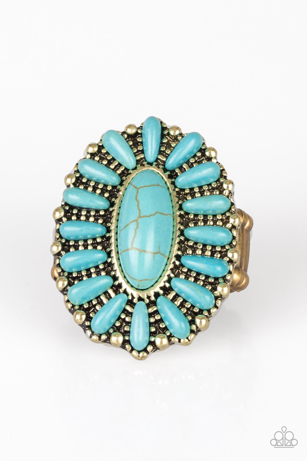 Cactus Cabana Brass Ring - Paparazzi