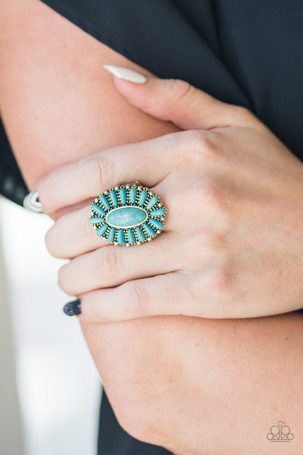 Cactus Cabana Brass Ring - Paparazzi