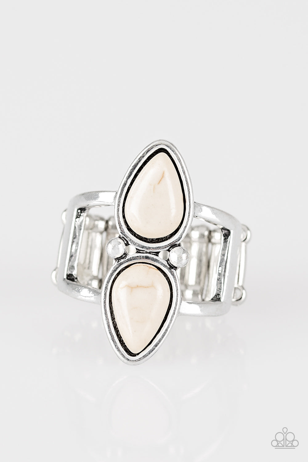 Paparazzi Ring- Simply Saharan - White