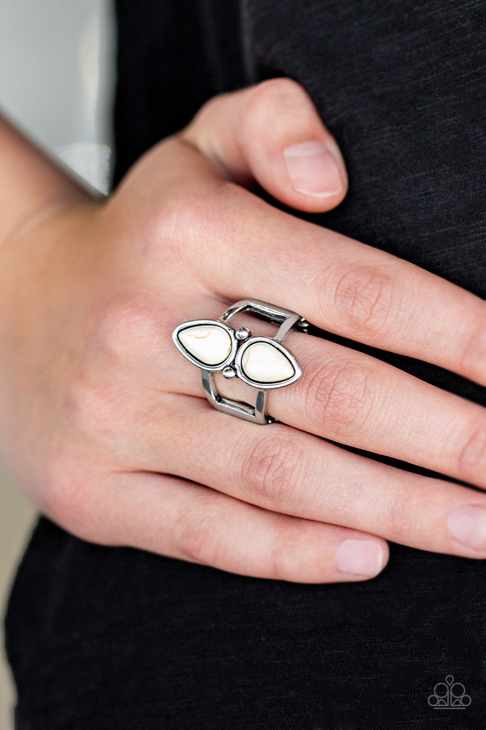 Paparazzi Ring- Simply Saharan - White