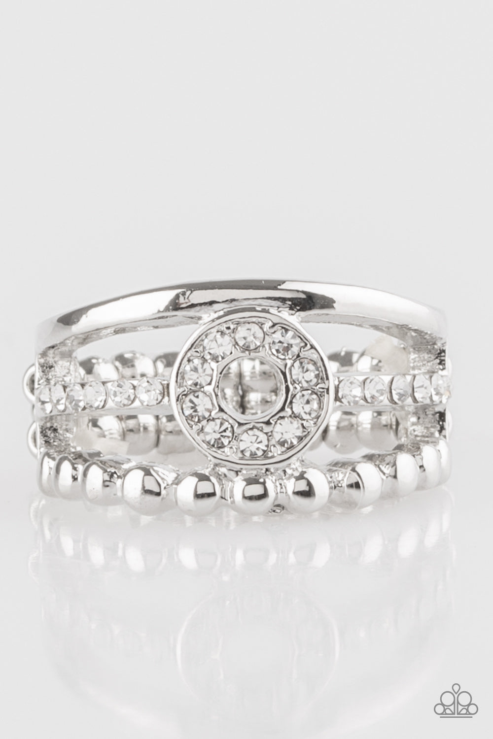Paparazzi Cost of Living - White Ring