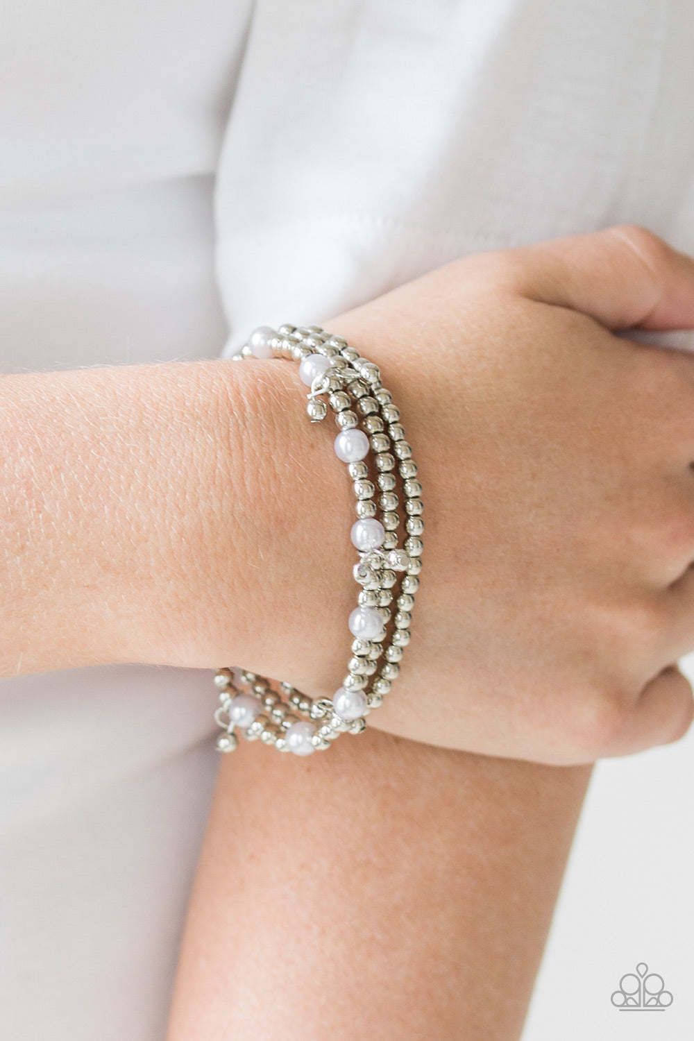 Paparazzi GRANDIOSE Slam - Silver Bracelet