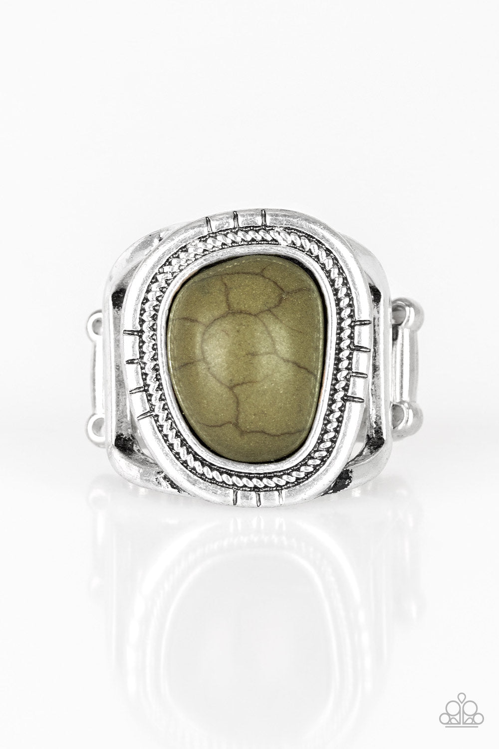 Out On The Range - Green Paparazzi Ring