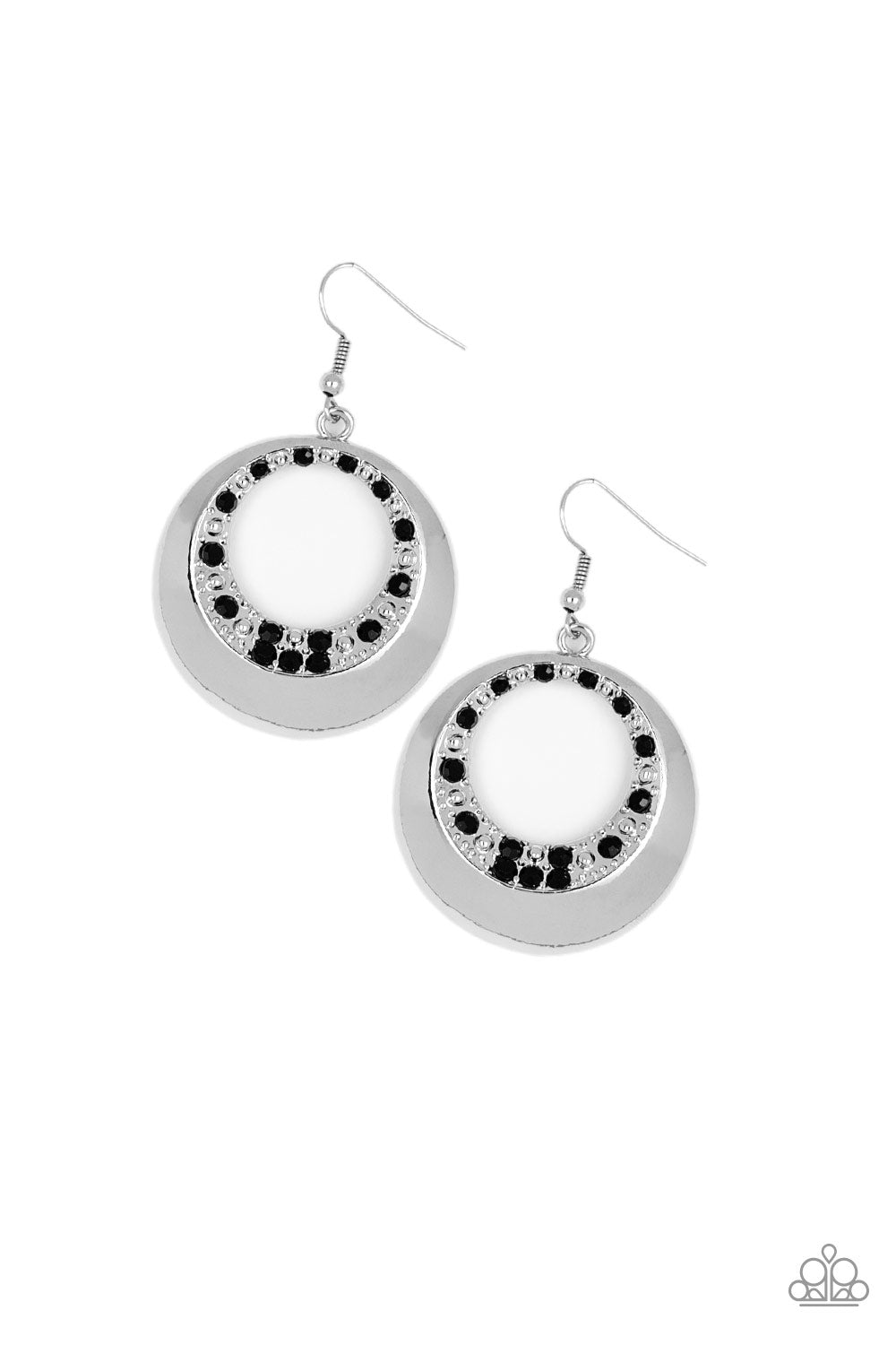 Paparazzi Ringed In Refinement - Black Earrings