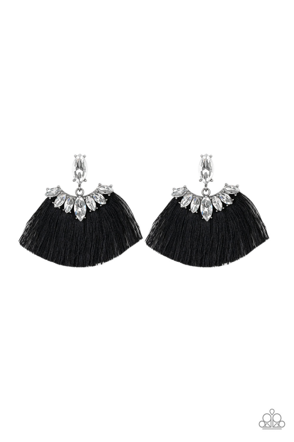 Paparazzi - Formal Flair - Black Earrings