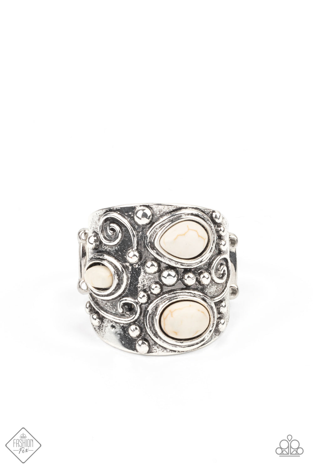 Paparazzi Modern Mountain Ranger Ivory Ring