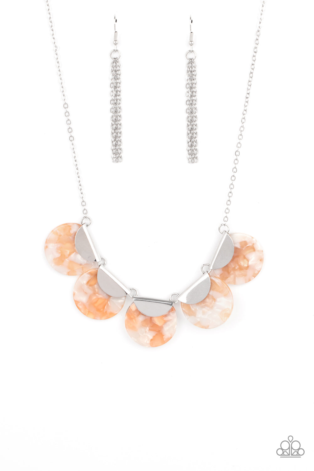 Paparazzi Mermaid Oasis - Orange Necklace