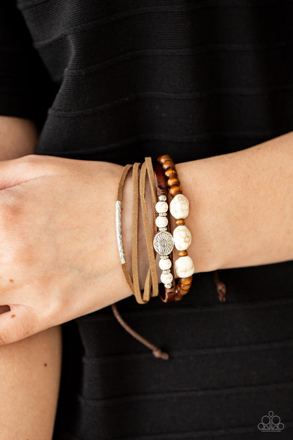 Paparazzi Act Natural - Ivory Urban Bracelet