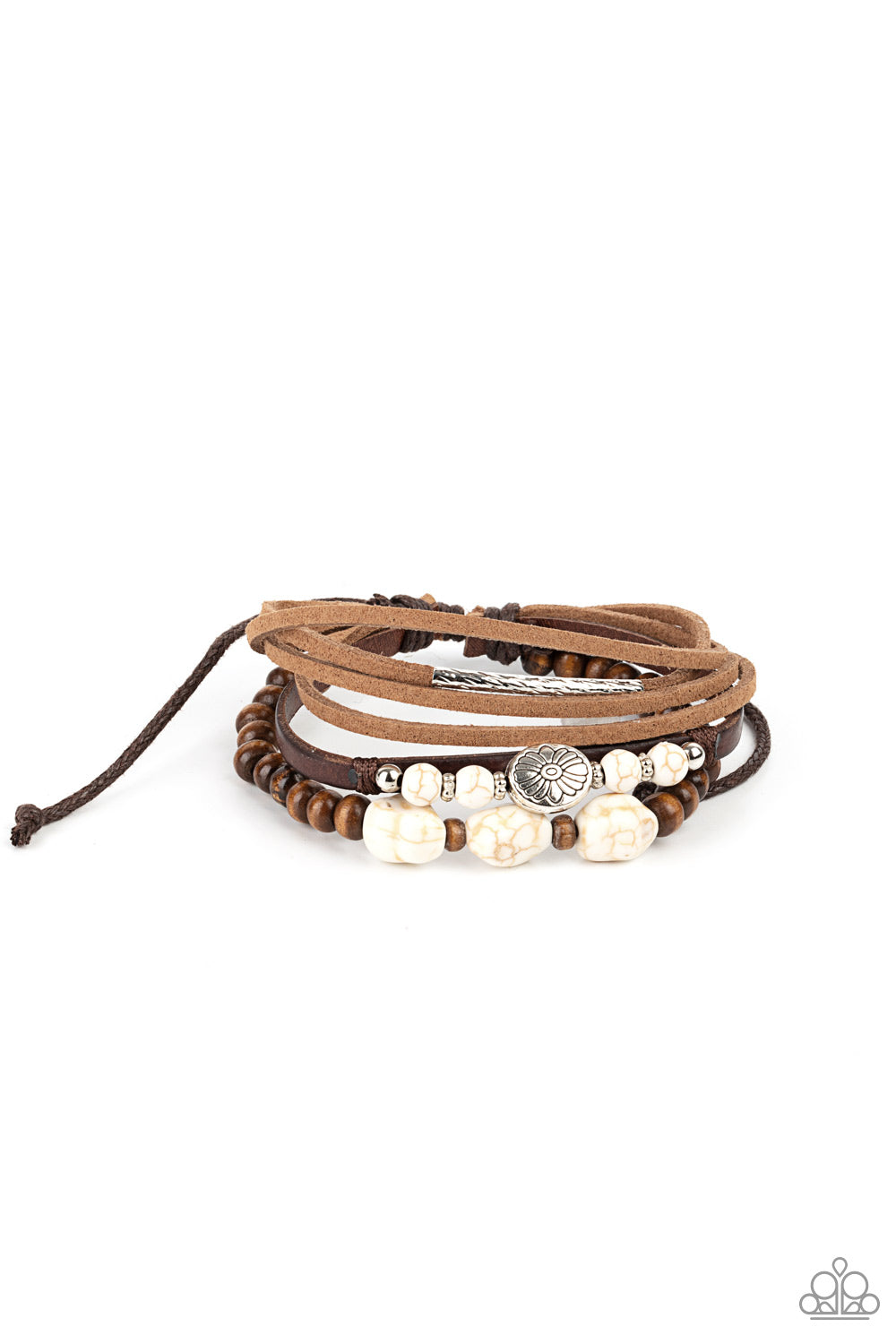 Paparazzi Act Natural - Ivory Urban Bracelet