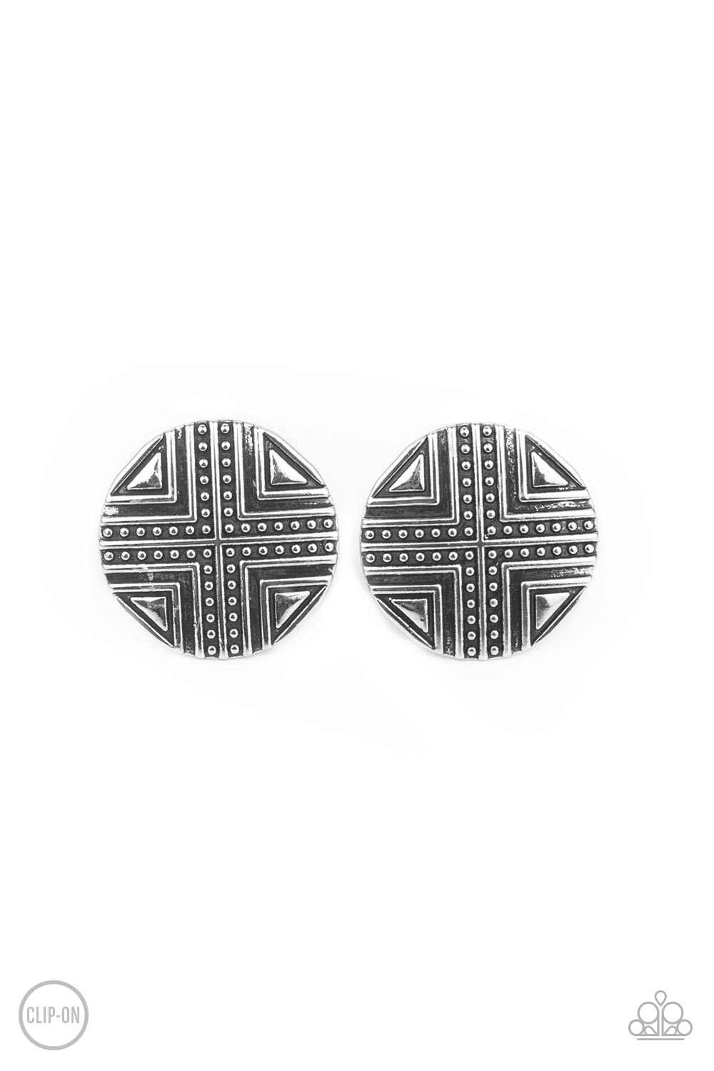 Paparazzi Shielded Shimmer - Silver CLIP-ON Earrings