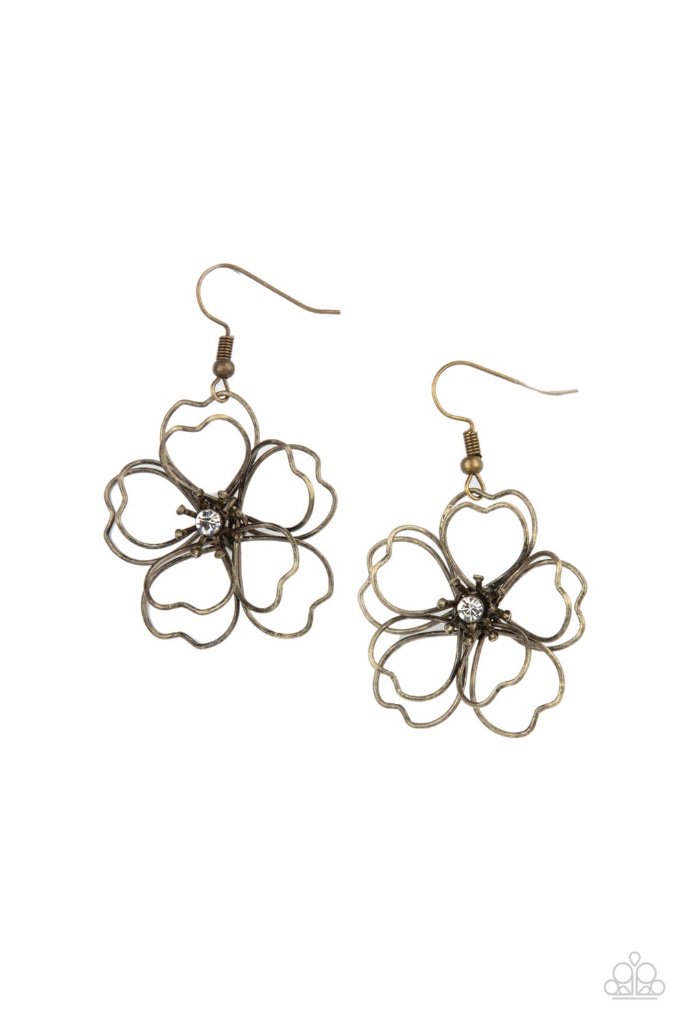 Paparazzi Petal Power - Brass Earrings