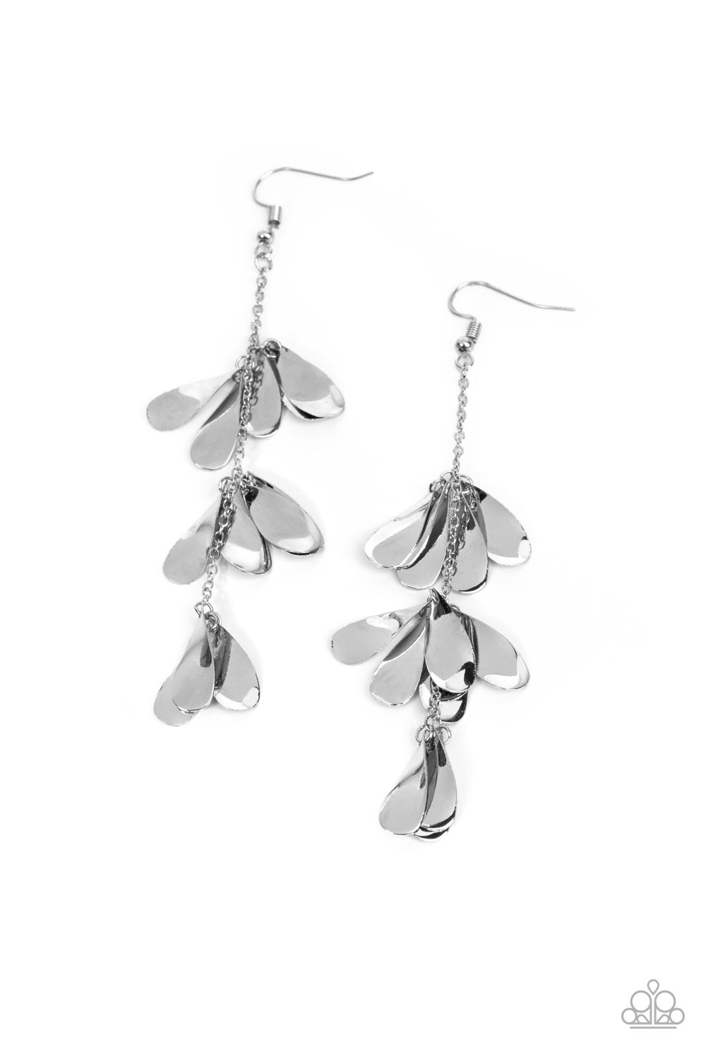 Paparazzi -Arrival CHIME - Silver Earrings
