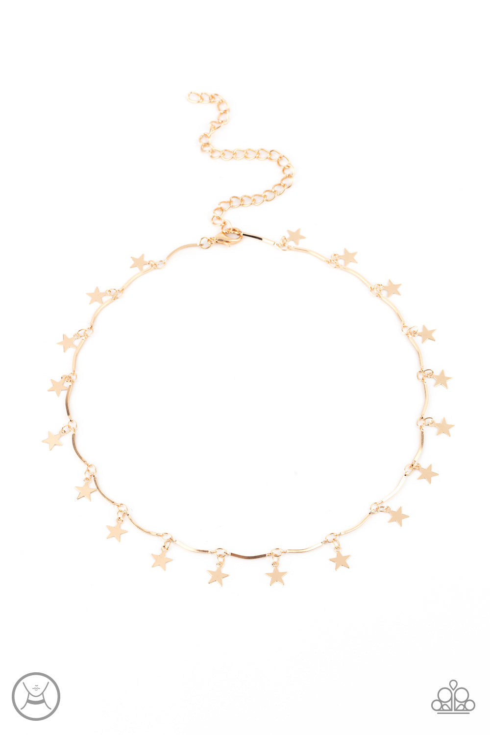 Paparazzi Little Miss Americana - Gold Choker Necklace
