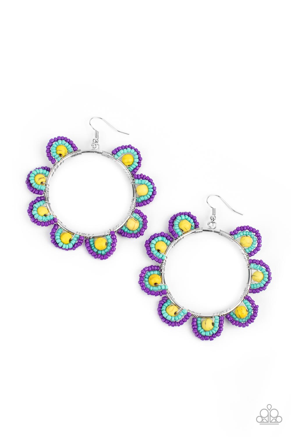 Paparazzi - Groovy Gardens - Yellow Earrings