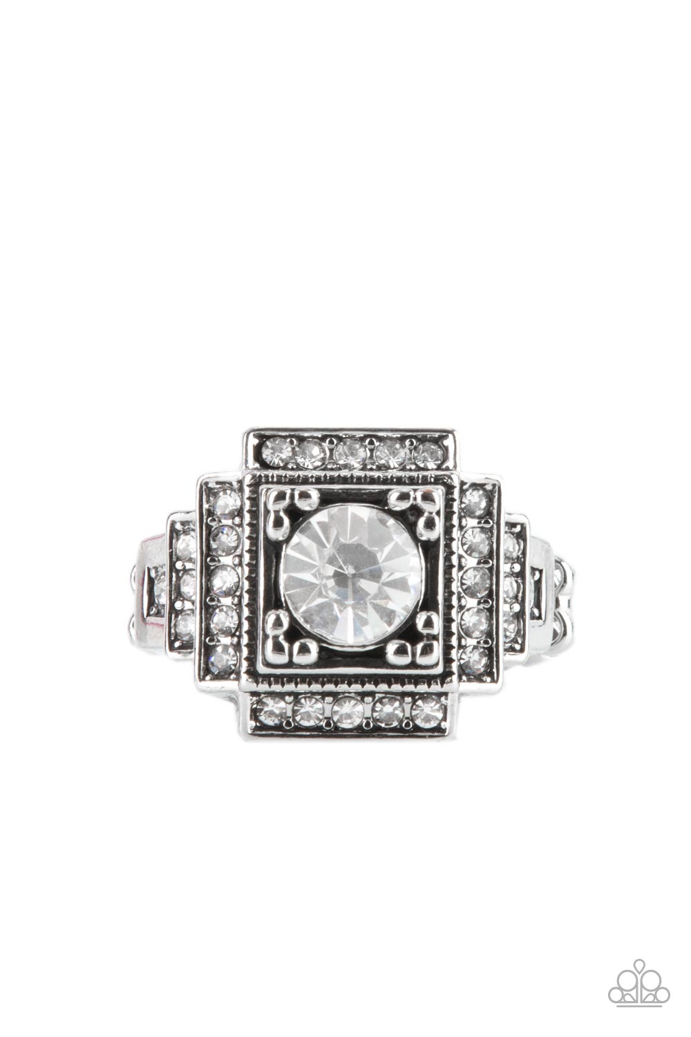 Paparazzi - Polished Pantheon - White Ring