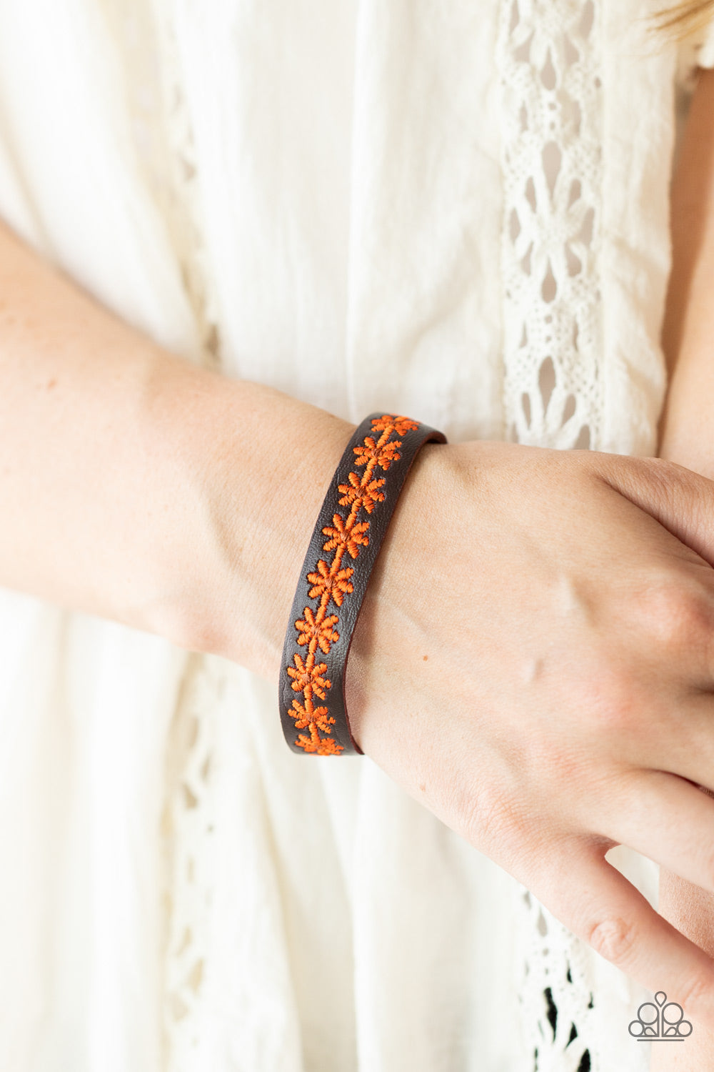 Wildflower Wayfarer - Orange Paparazzi Bracelet