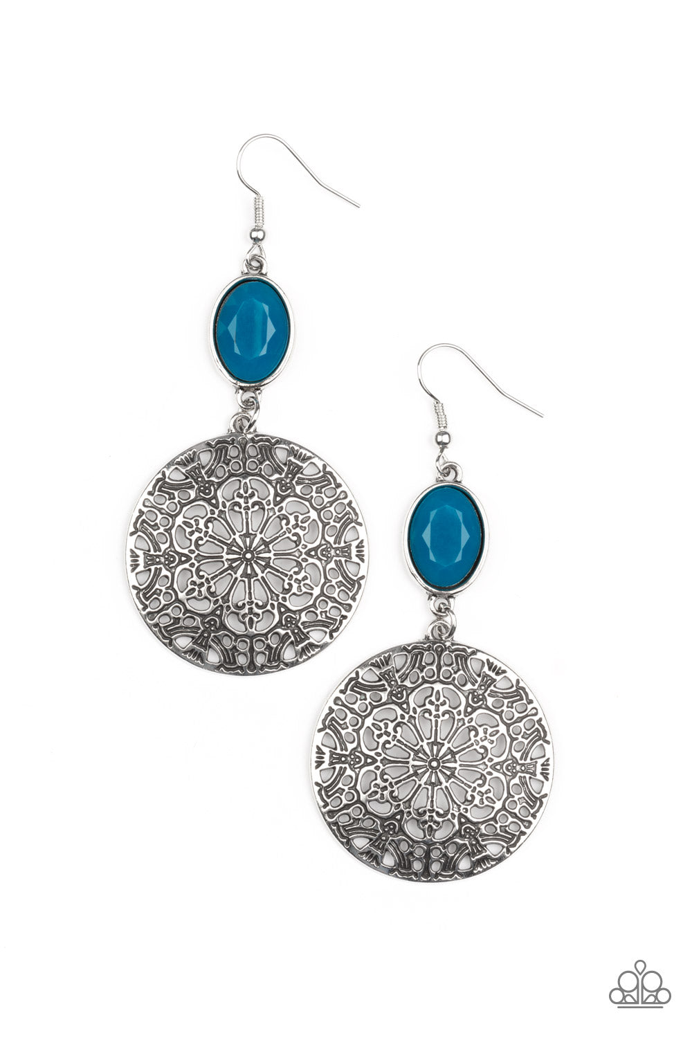 Paparazzi - Eloquently Eden - Blue Earrings