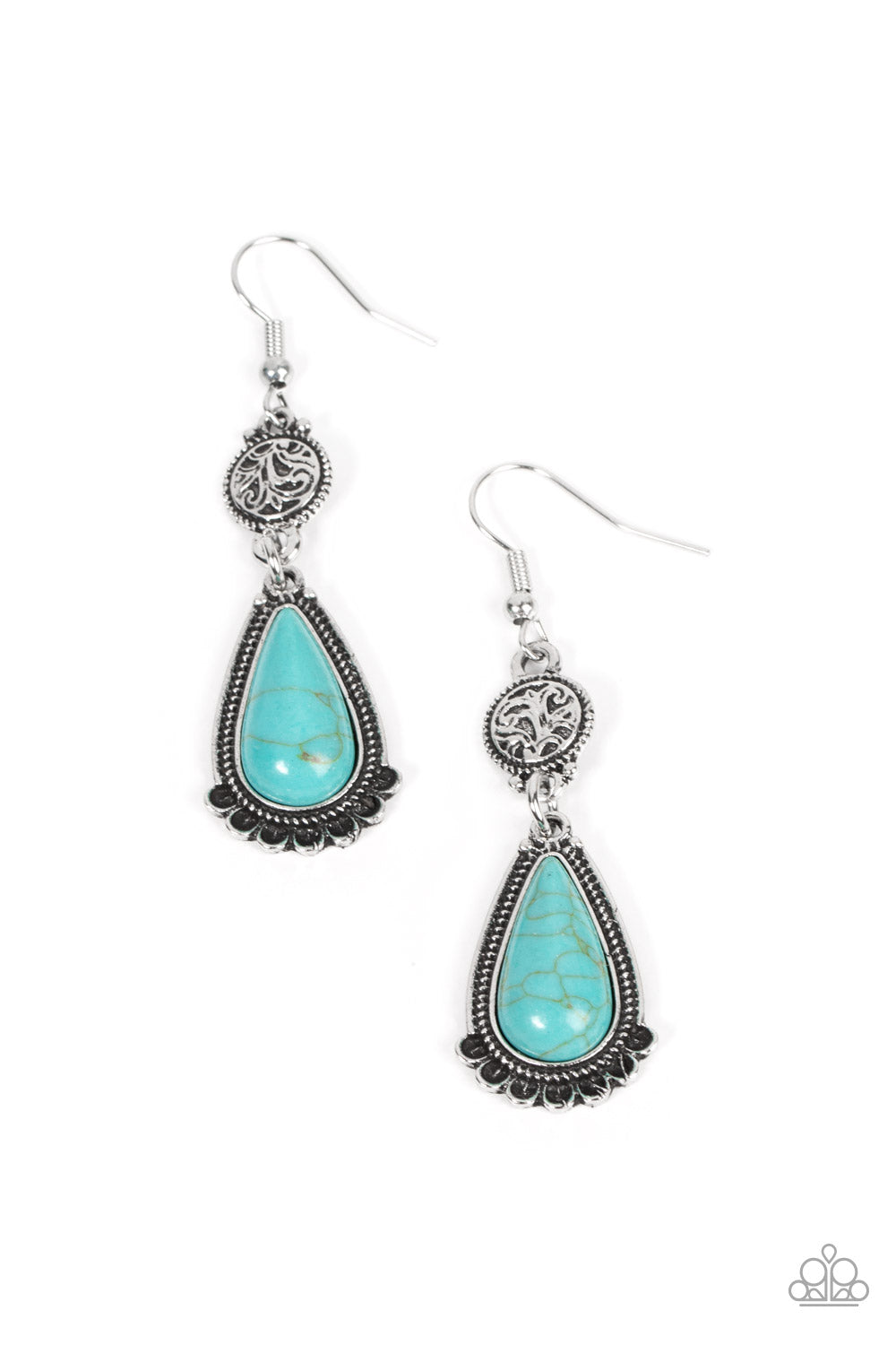 Paparazzi - Montana Mountains - Blue Earrings