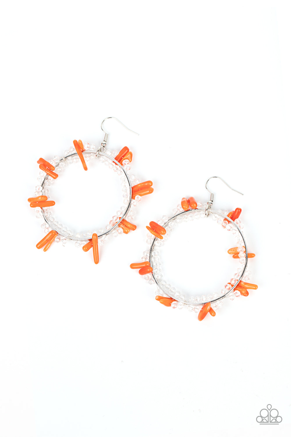 Paparazzi - Ocean Surf - Orange Earrings