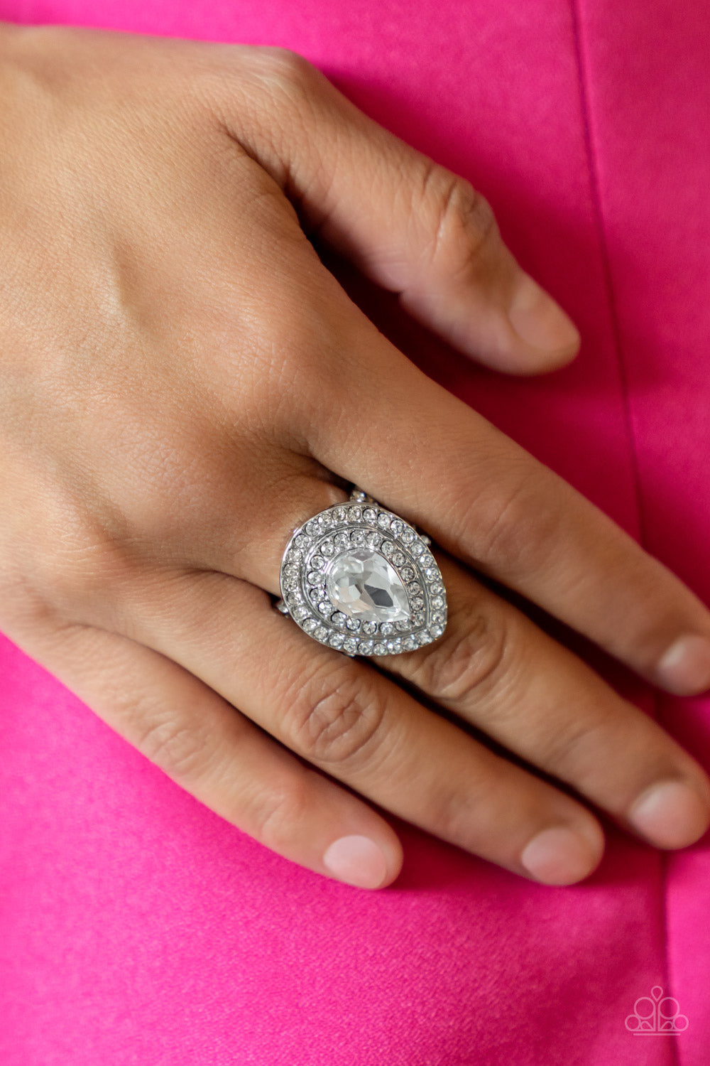 Icy Indulgence - White Paparazzi Ring