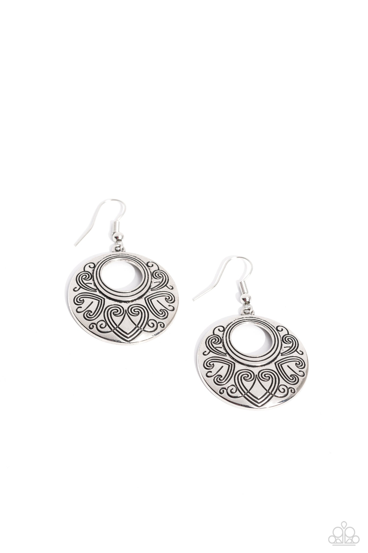 Paparazzi - Western Beau - Silver Earrings