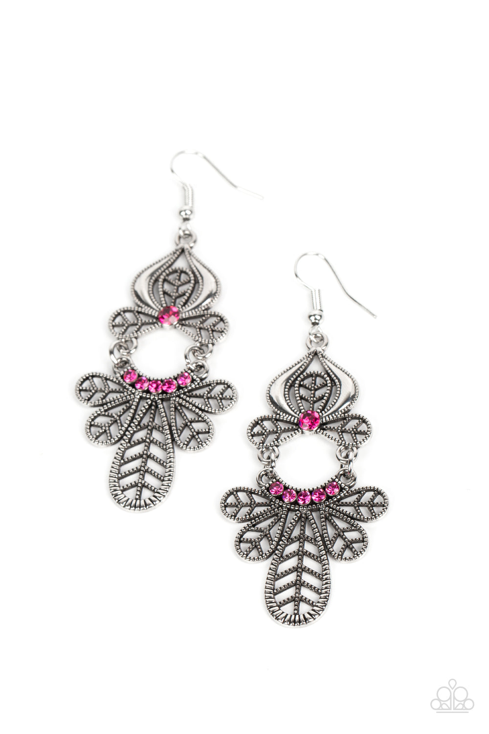 Paparazzi - Galapagos Gala - Pink Earrings
