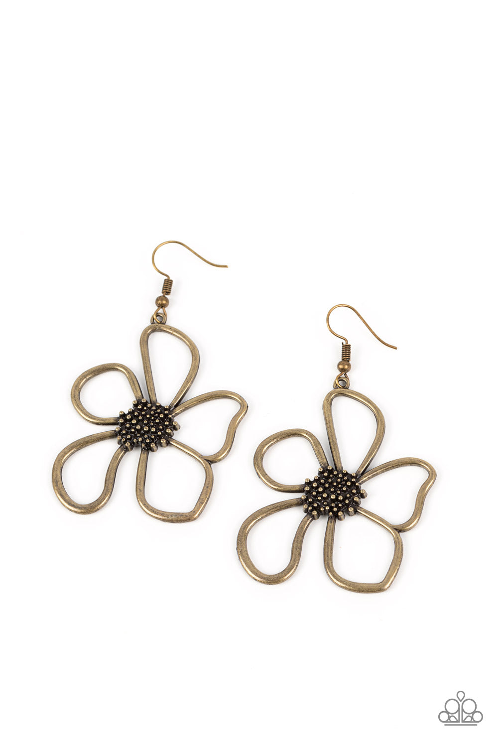 Paparazzi - Wildflower Walkway - Brass Earrings