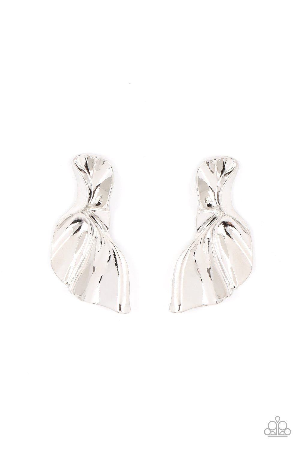 Paparazzi - METAL-Physical Mood - Silver Earrings