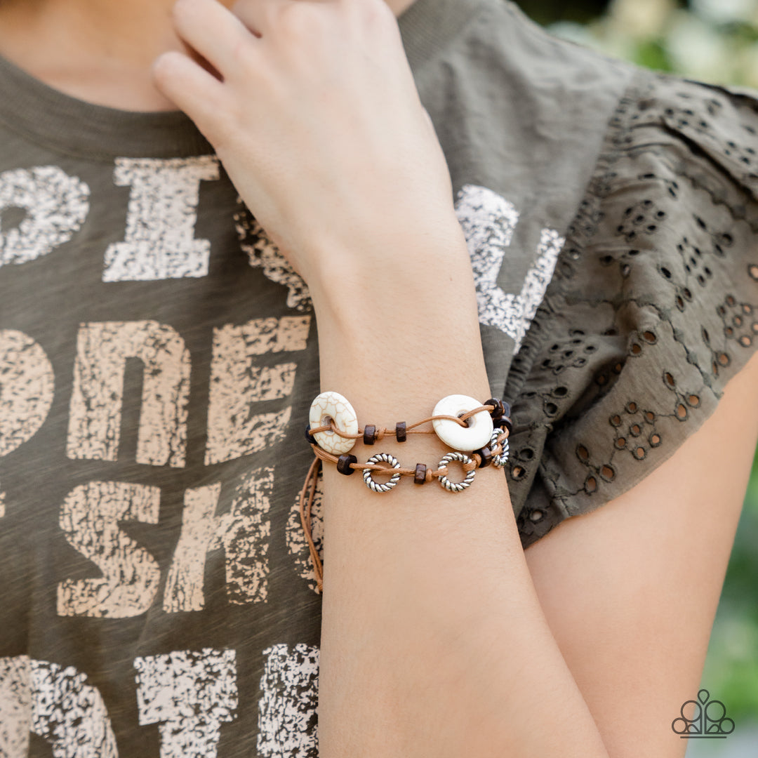 Paparazzi - Quarry Quandary - White Urban Bracelet
