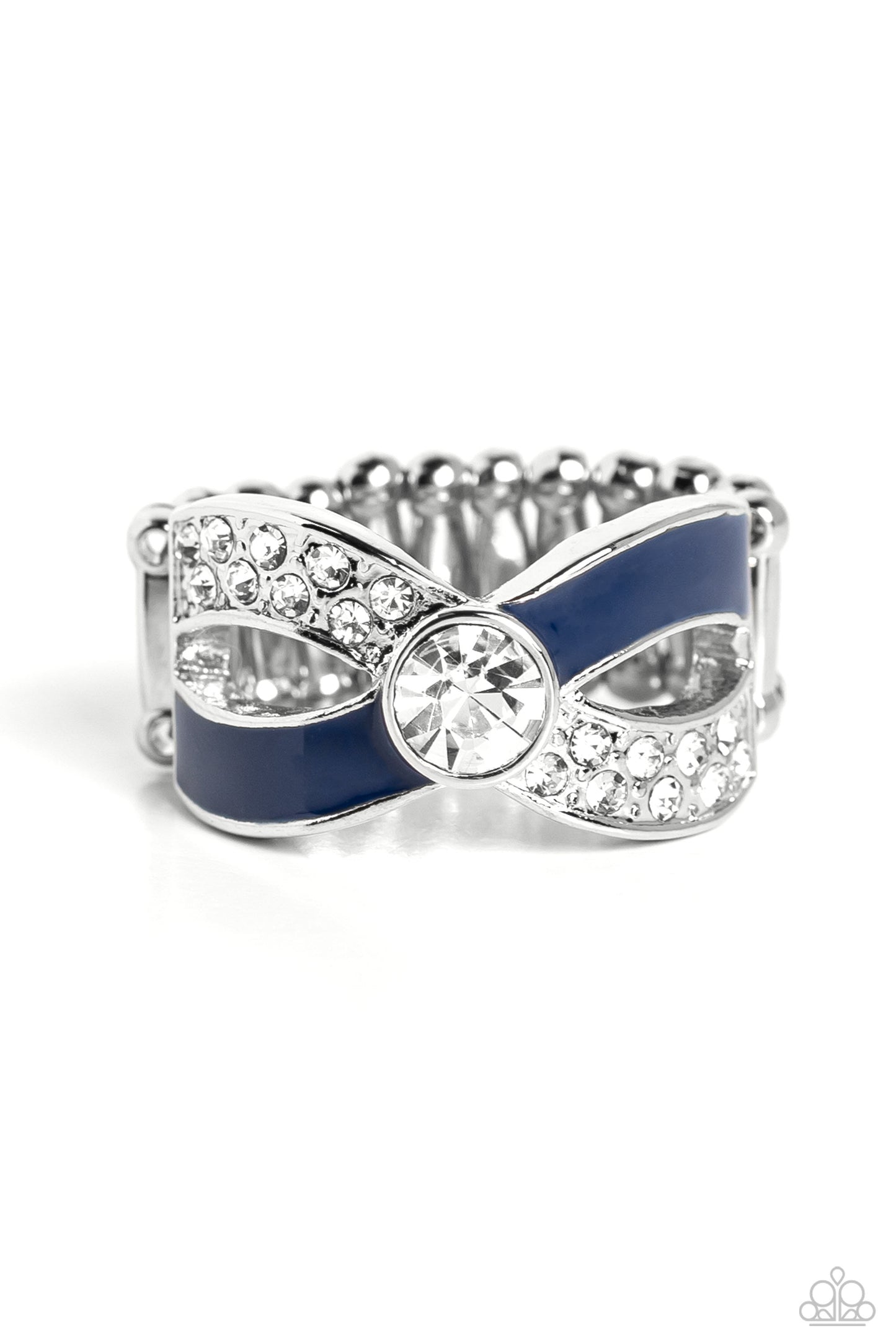 Paparazzi - CROSSED and Found - Blue Ring