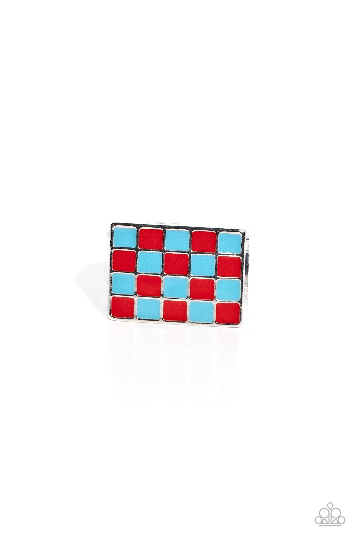 Paparazzi - Checkerboard Craze - Red Ring