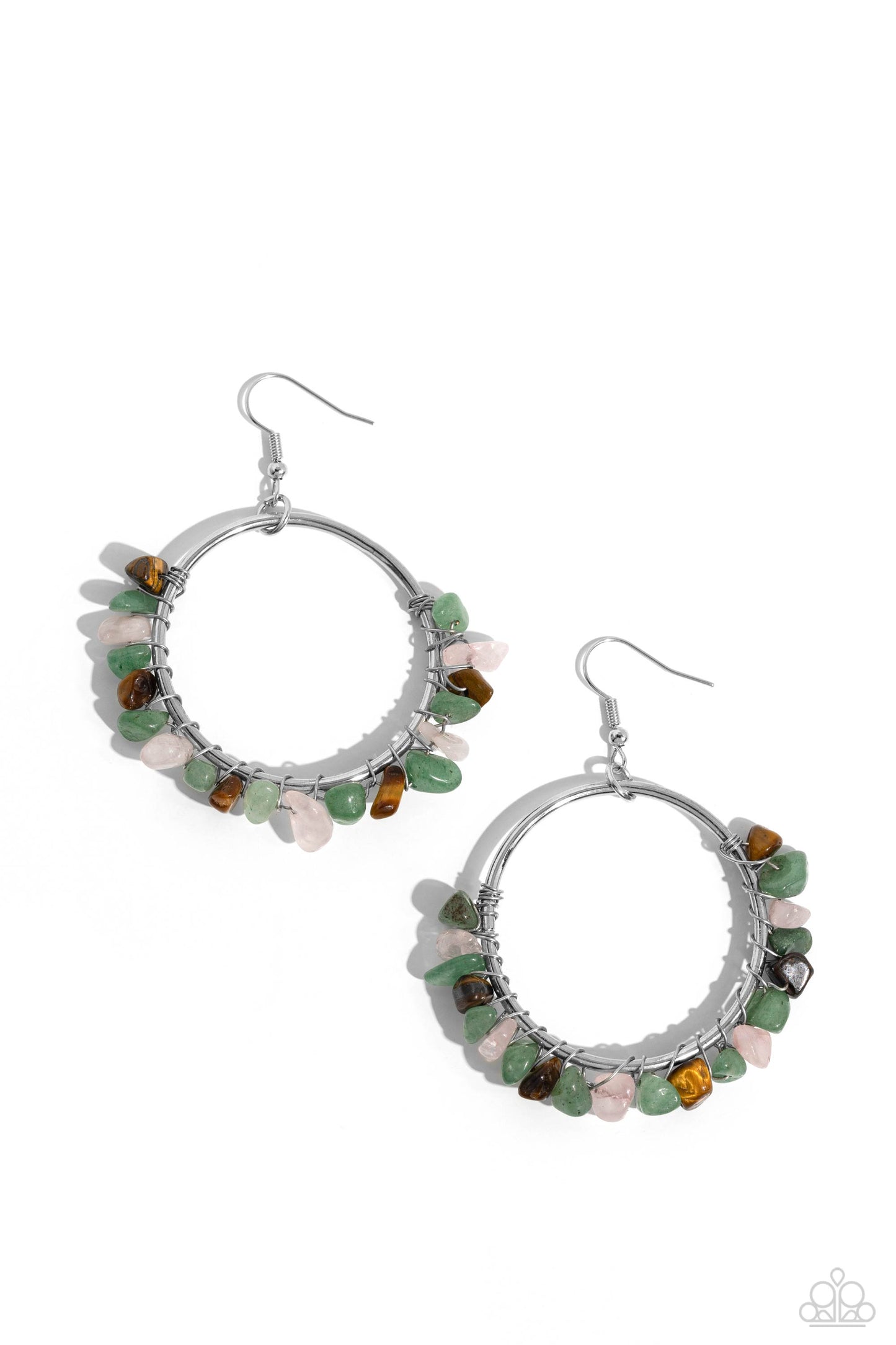 Paparazzi - Handcrafted Habitat - Green Earrings