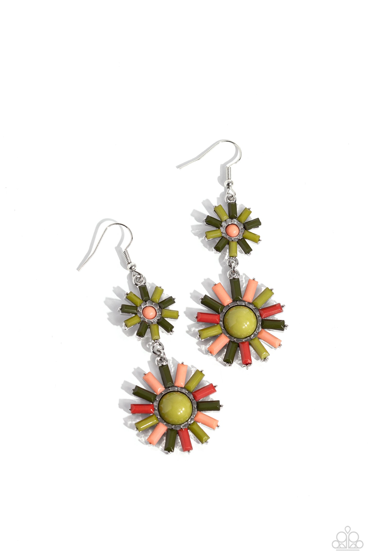 Paparazzi - SUN Wild - Green Earrings
